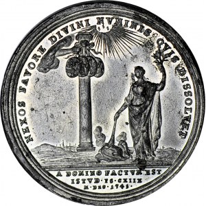 RR-, August III Medal na pokój drezdeński 1745