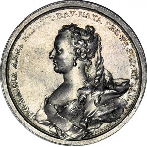 R-, August III Sas, Medal 1747, na ślub córki Marii Anny
