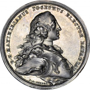 R-, August III Sas, Medal 1747, na ślub córki Marii Anny