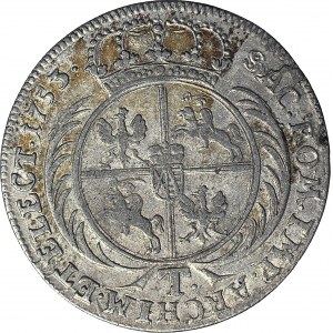 August III Sas, Tymf 1753 Lipsk, owalny przekrój naramiennika zbroi