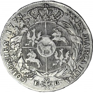 R-, Stanisław A. Poniatowski, Półtalar 1778 EB, Warszawa, R2