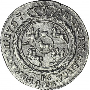 Stanisław A. Poniatowski, Złotówka 1767, data szeroko