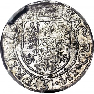 R-, Śląsk, Księstwo Żagańskie, Albert z Wallenstein, 3 krajcary 1628, Jiczin