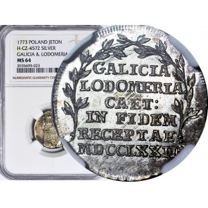 R-, Dukat 1773 w srebrze, Przyłączenie Galicji do Cesarstwa po I rozbiorze