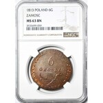 RR-, Oblężenie Zamościa, 6 groszy 1813, WZORCOWY