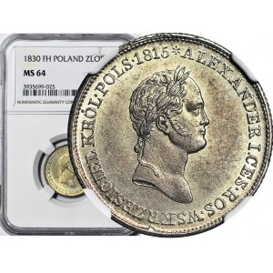 Królestwo Polskie, Aleksander I, Złotówka 1830, WYŚMIENITA