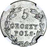 R-, Królestwo Polskie, 5 groszy 1822, rzadkie, mennicze