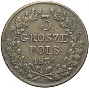 Powstanie Listopadowe, 3 grosze 1831, Warszawa