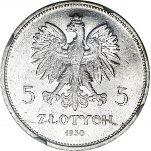 5 złotych 1930, Sztandar, PROOFLIKE