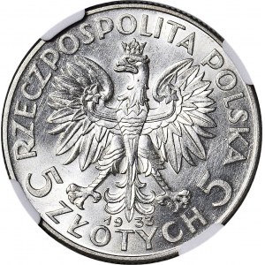 5 złotych 1933, Głowa, mennicza