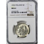 5 złotych 1933, Głowa, mennicza