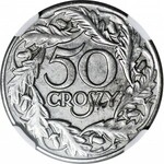 50 groszy 1938 nieniklowane, BEZ ZNAKU MENNICY