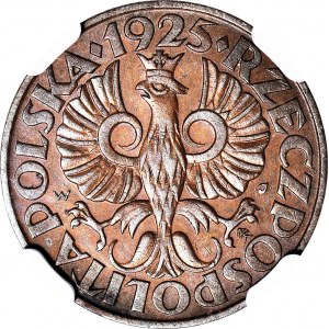 5 groszy 1925, mennicze, kolor BN