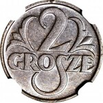 2 grosze 1933, mennicze, kolor BN