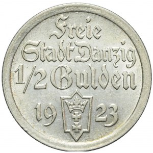 Wolne Miasto Gdańsk, 1/2 guldena Koga 1923, Utrecht