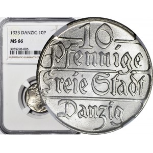 Wolne Miasto Gdańsk, 10 fenigów 1923, mennicze