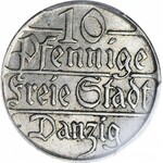 Wolne Miasto Gdańsk, 10 fenigów 1923, mennicze