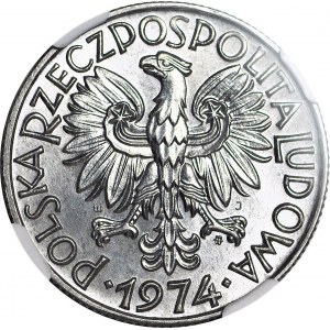 5 złotych 1974 Rybak, delikatne słoneczko
