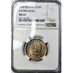1 złoty 1949, miedzionikiel, mennicze