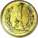 RR-, 1 złoty 1957 PRÓBA najrzadszej złotówki, MOSIĄDZ, nakład 100 szt.