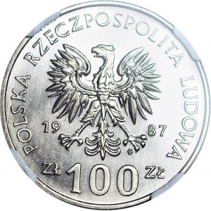 RRR-, 100 złoty 1987 PRÓBA TECHNOLOGICZNA, MN, nakł 20 szt.