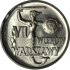 10 złotych 1965, VII wieków Warszawy, miedzionikiel, PRÓBA DESTRUKT