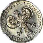 R-, 10 złotych 1966 Mała kolumna, SKRĘTKA 40 stopni, rzadkie
