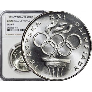200 złotych 1976 Igrzyska XXI Olimpiady, stempel zwykły, mennicze