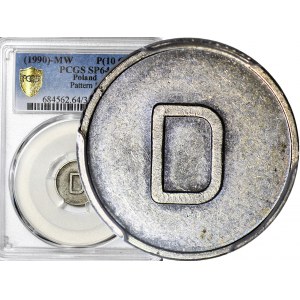 RR-, 10 groszy 1990, PRÓBA, rzadkość