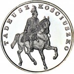 Komplet -. 3 szt. 100 000 zł 1990, Kościuszko, Chopin, Piłsudski, Ag 999, mały tryptyk