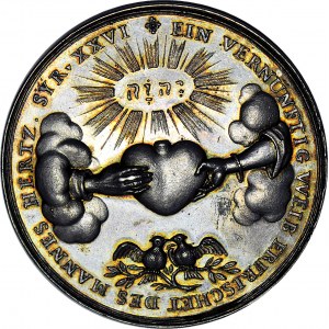 Niemcy, Medal zaślubinowy XVII/XVIII wiek, srebro