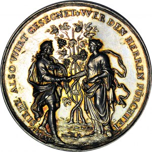 Niemcy, Medal zaślubinowy XVII/XVIII wiek, srebro