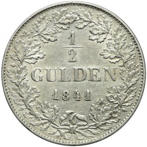 Niemcy, Frankfurt, 1/2 guldena 1841, ładne