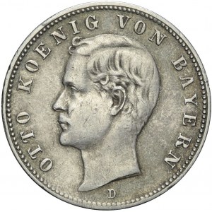 Niemcy, Bawaria, 2 marki 1888, Otto