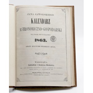 Jan Jaworski Astronomischer und wirtschaftlicher Kalender für das gewöhnliche Jahr 1863. Pflanzenbeschreibungen Jahr 26.