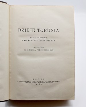 Tymieniecki, Kazimierz, Dzieje Torunia. Praca zbiorowa z okazji 700-lecia miasta.