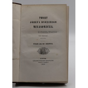 Minasowicz, Józef Dyonizy, Kreaturen von Józef Dyonizy Minasowicz. Herausgegeben von Jan Nep. Bobrowicz. Bände 1-4 in zwei Bänden.