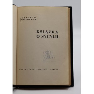 Iwaszkiewicz, Jaroslaw, Book on Sicily.