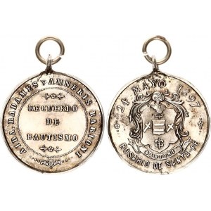 Argentina Gift of Baptism Silver Medal 1897