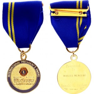 International President Award We Serve 75 Years 1991 - 1992