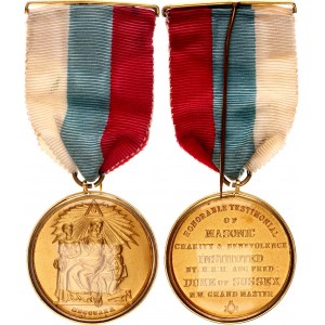 Freemasons Honorable Testimonial of Masonic Charity & Benevolence Badge 1964
