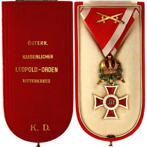 Austria Order of Leopold Knight Cross with War Decoration 1860 -1914