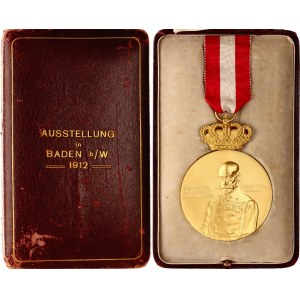 Austria Gold Exhibition Medal 1912 RRR