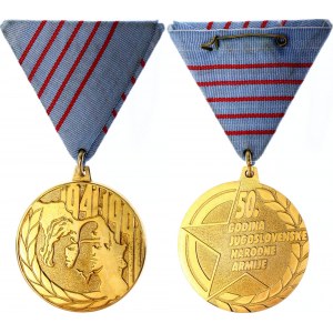 Yugoslavia Commemorative Medal in Honor of the 50th Anniversary of the Yugoslav People's Army 1991