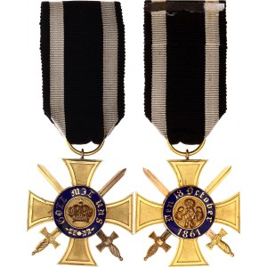 German States Prussia Order of the Crown Cross IV Class with Swords 1863 -1868