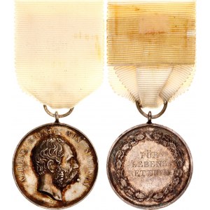 Germany - Empire Saxony Life Saving Medal 1874 -1902