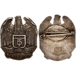 Germany - Weimar Republic Badge for the 14th German Gymnastics Festival in Cologne 1928