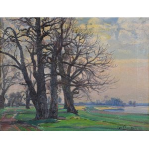 Ignacy PIEŃKOWSKI (1877-1948), Pejzaż z drzewami
