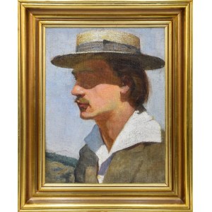 Bolesław BARBACKI (1891-1941), Portret mężczyzny w kapeluszu - Autoportret ?, ok. 1920