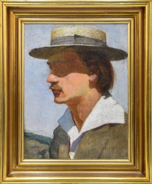 Bolesław BARBACKI (1891-1941), Portret mężczyzny w kapeluszu - Autoportret ?, ok. 1920
